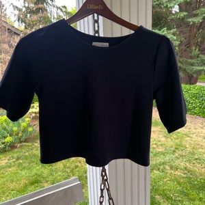 Ripely Rader top new without tag size 2 navy PONTE KNIT SHORT SLEEVE TOP